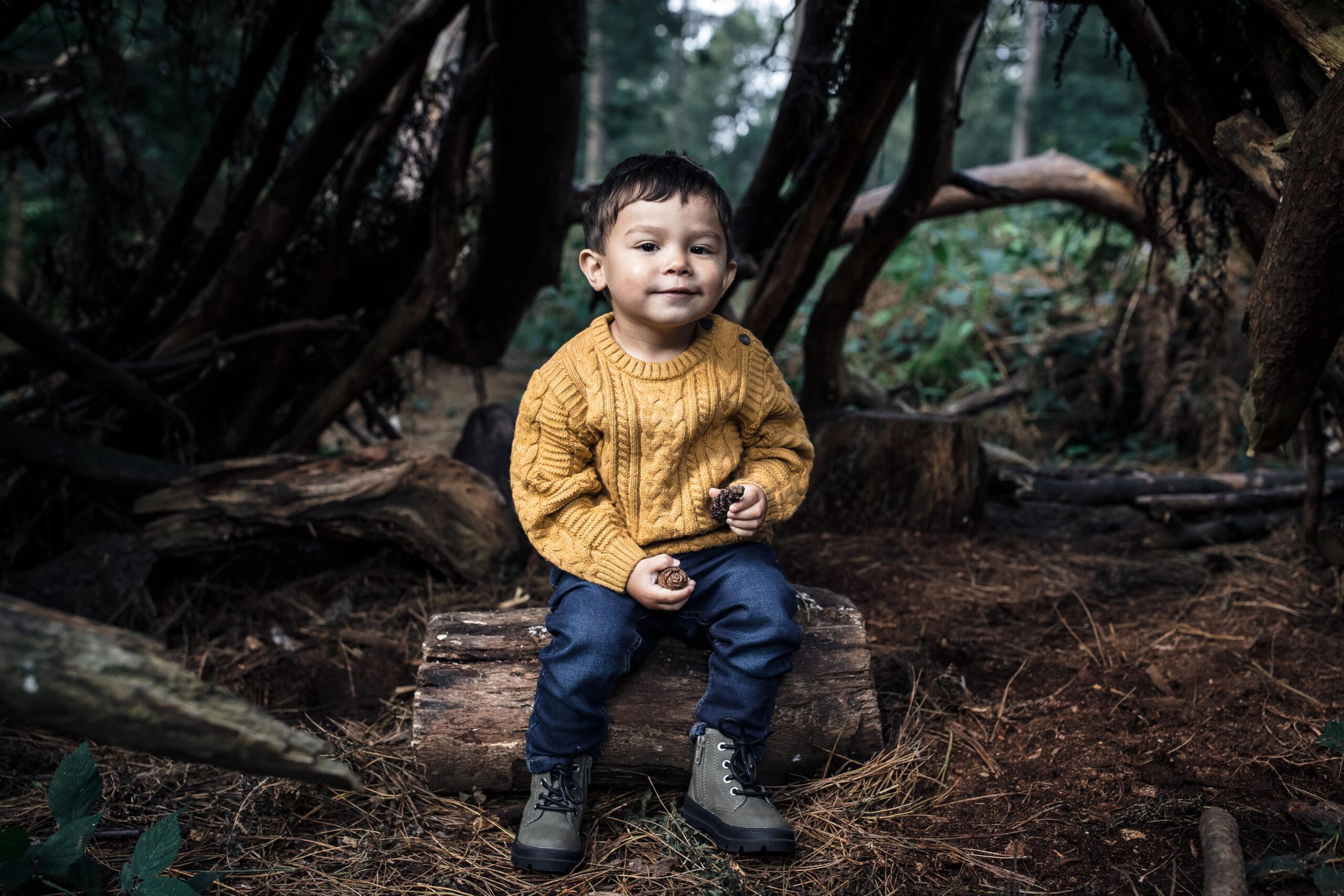 Cotswold Family Photography of Child in the Woods