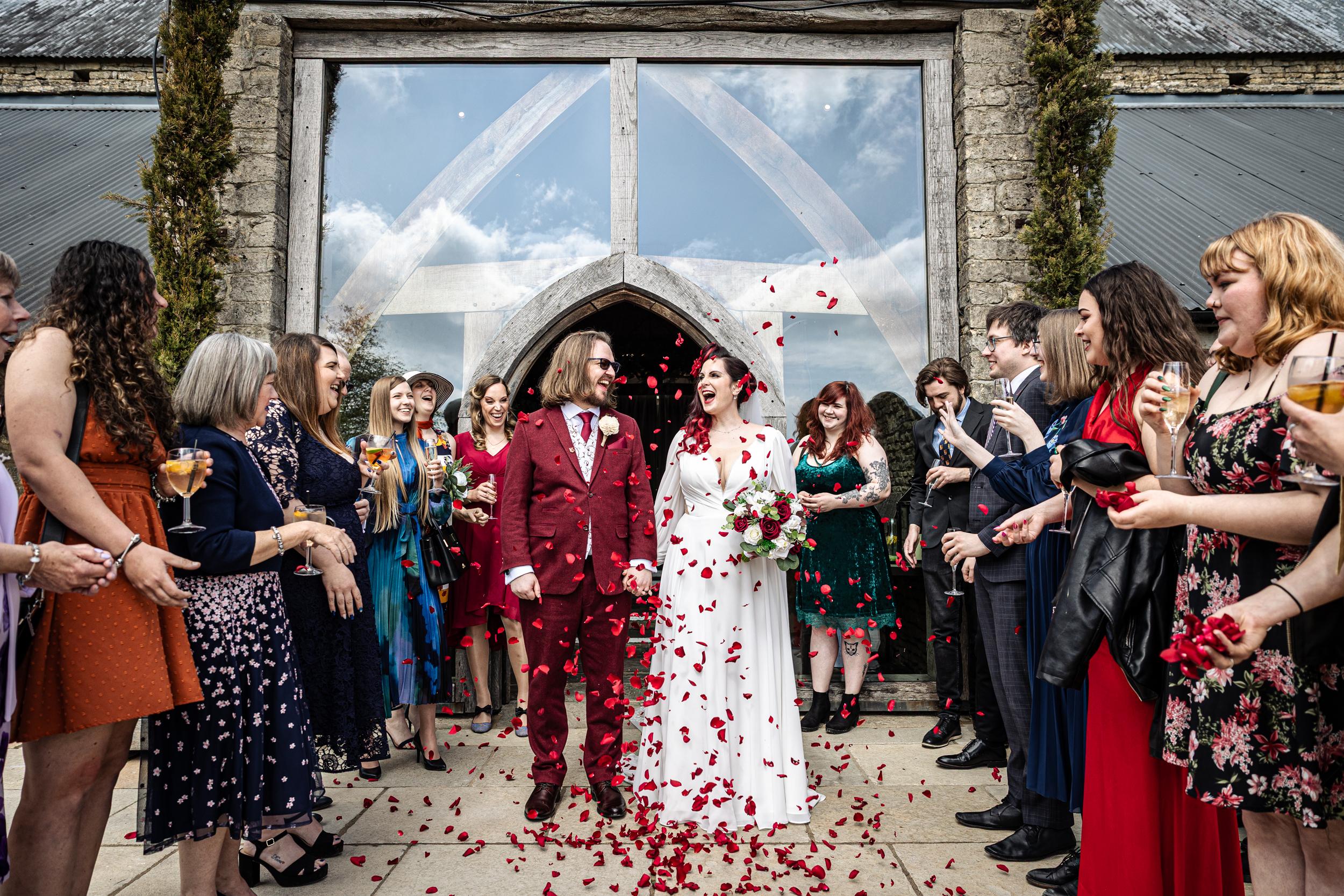 Cripps Barn Wedding - Confetti shot